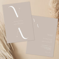 Elegant Modern Minimalist Taupe Wedding
