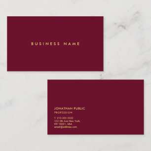 Elegant Modern Minimalist Template Gold Text Business Card