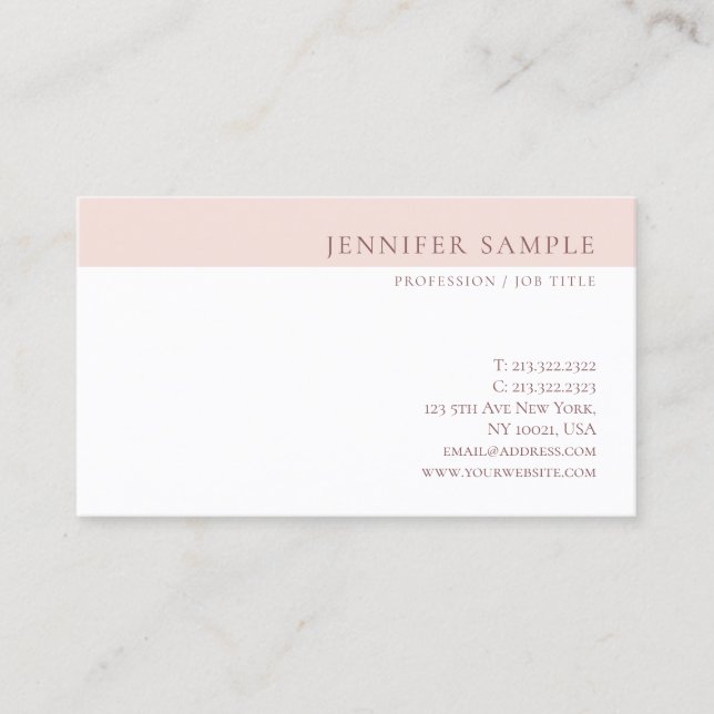 Elegant Modern Minimalist Template Trendy Design Business Card (Front)