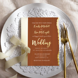Elegant Modern Minimalist Terra Cotta Wedding 
