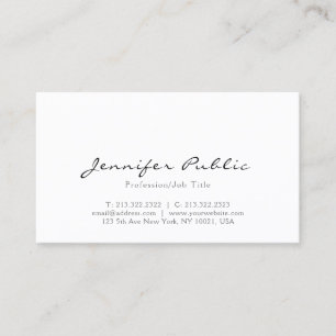 Elegant Modern Minimalist Typography Script Glossy Business Card