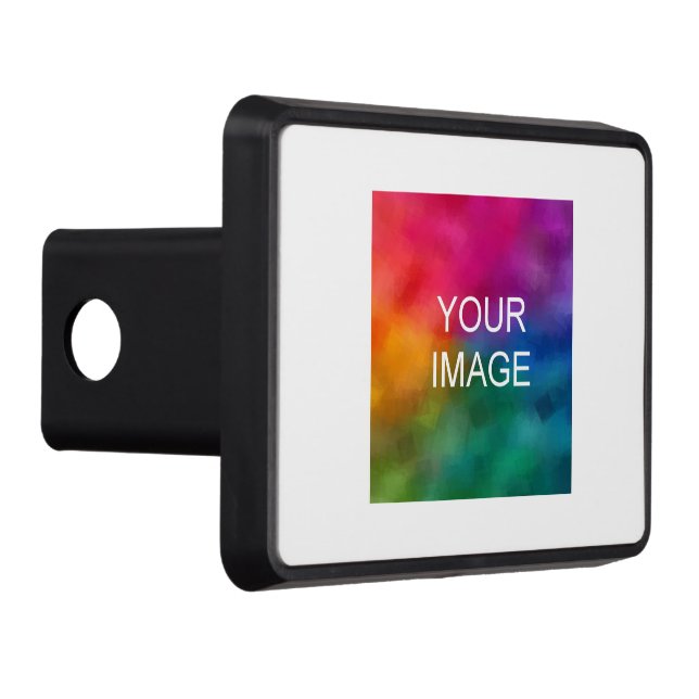 Elegant Modern Minimalist Upload Your Photo Image Trailer Hitch Cover (Right)