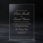 Elegant Modern Minimalist Wedding Acrylic Invitations<br><div class="desc">The Elegant Modern Minimalist Wedding Acrylic Invitations bring simplicity and style together in a polished, sleek design. Crafted from premium, transparent acrylic, these invitations highlight minimalist aesthetics with clean lines and contemporary typography, perfect for couples who value understated elegance. Ideal for any modern or sophisticated wedding theme, the acrylic material...</div>