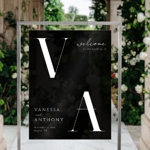 Elegant Modern Minimalist Wedding Acrylic Sign