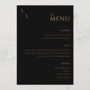 Elegant Modern Minimalist Wedding Menu