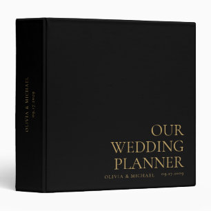 Elegant Modern Minimalist Wedding Planner Binder
