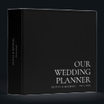 Elegant Modern Minimalist Wedding Planner Binder<br><div class="desc">Create your own personalized wedding planner binder featuring custom names and date in elegant minimalist typography.</div>