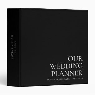 Elegant Modern Minimalist Wedding Planner Binder