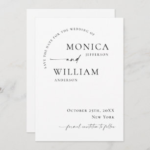 Elegant Modern Minimalist Wedding QR Code Save The Date