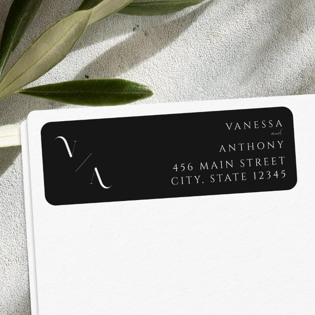 Elegant Modern Minimalist Wedding Return Address (Creator Uploaded)