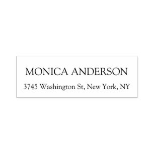 Elegant Modern Minimalist White Self-inking Stamp