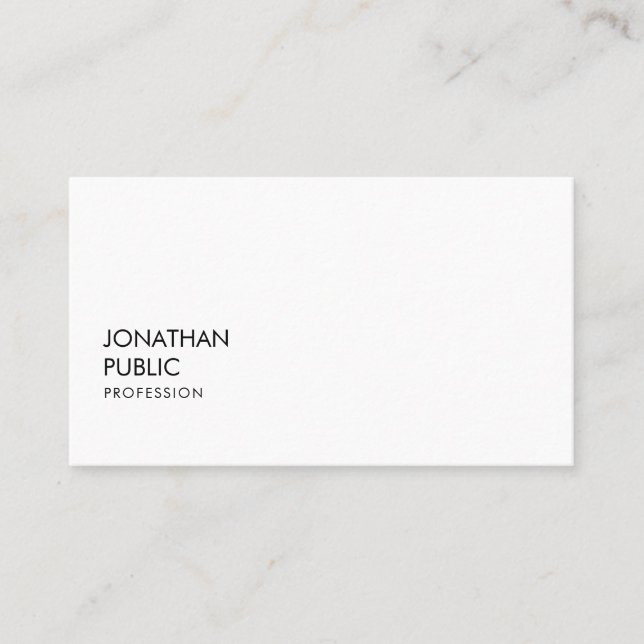 Elegant Modern Minimalistic Professional Simple Business Card (Front)
