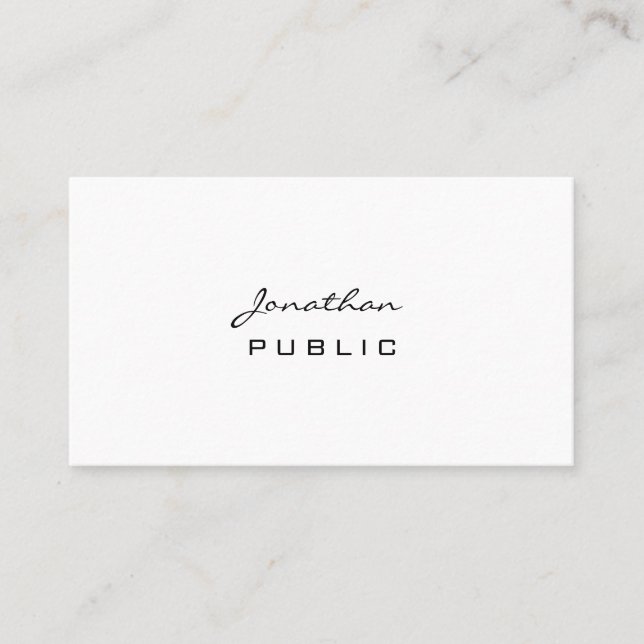 Elegant Modern Minimalistic Professional Trendy Business Card (Front)