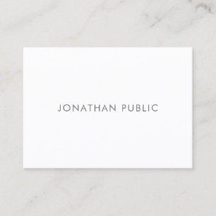Elegant Modern Minimalistic Trendy Simple Plain Business Card