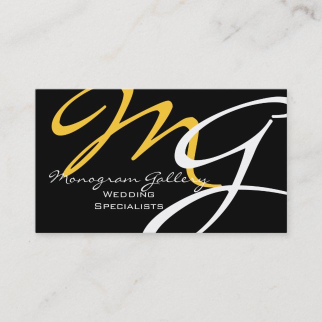 Elegant Modern Monogram Business Cards (Front)