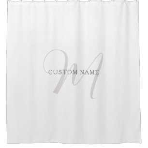 Elegant Modern Monogram Grey & White (editable)