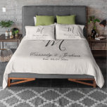 Elegant modern monogram wedding keepsake gift duvet cover<br><div class="desc">Elegant modern monogram wedding keepsake gift Duvet Cover</div>