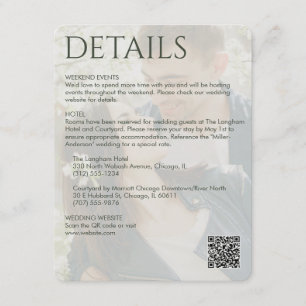 Elegant Modern Moss Green Details Enclosure Card