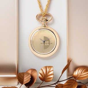 Elegant Modern Name Monogram Watch