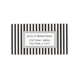 Elegant modern narrow brown stripes label