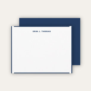 Elegant Modern Navy Blue Border Card