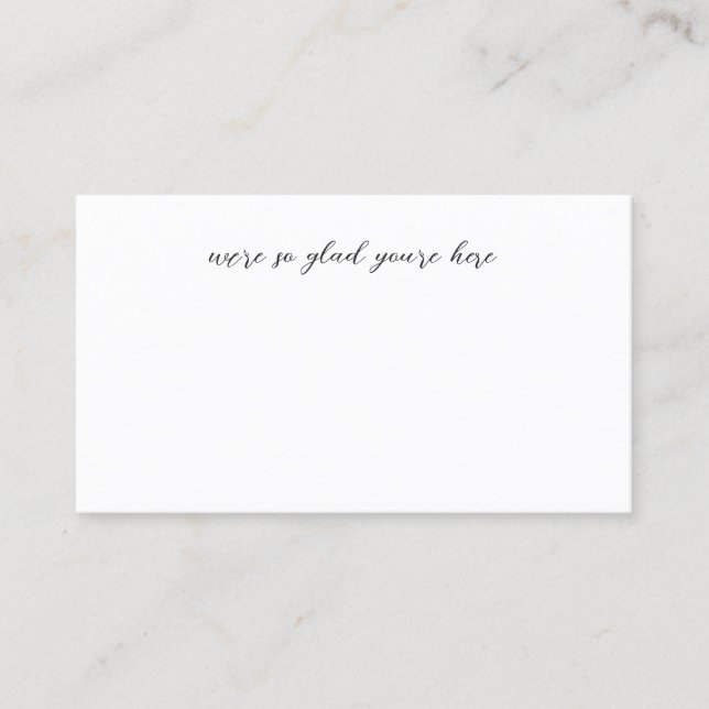 Elegant Modern Neutral Wedding Place Card (Front)