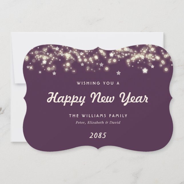 Elegant Modern New Year Card (Front)