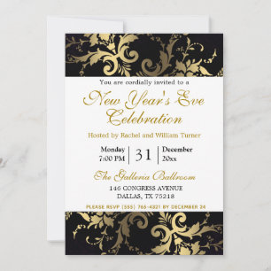 Elegant Modern New Year’s Eve Party Invitation