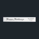 Elegant Modern Newspaper Merry Christmas Wrap Around Label<br><div class="desc">Create an elegant and modern wrap-around label inspired by a classic newspaper design, perfect for adding a sophisticated touch to your Merry Christmas greeting. The label features sleek black and white elements with minimalist typography, mimicking the look of a traditional newspaper headline. The text highlights a bold 'Merry Christmas' message,...</div>