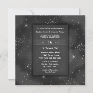 Elegant Modern Night Sky Galaxy Wedding Party  Invitation