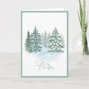 Elegant Modern Non Photo Christmas Tree Folded Card