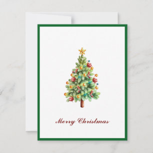 Elegant Modern Non Photo Christmas Tree Holiday Card
