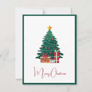 Elegant Modern Non Photo Christmas Tree Holiday Card