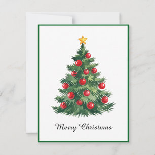Elegant Modern Non Photo Christmas Tree Holiday Card