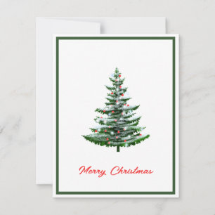 Elegant Modern Non Photo Christmas Tree Holiday Card