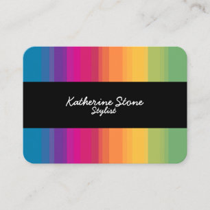 Elegant modern ombre gradient colourful rainbow business card