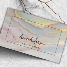 Elegant Modern Opal Stone Pink Gold Black Frame
