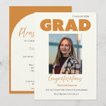 Elegant modern orange typescript on cream grad