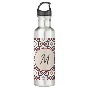 Elegant Modern Pattern Monogram Initial Custom 710 Ml Water Bottle