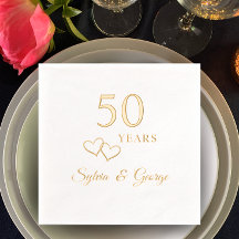 Elegant Modern Personalized 50th Anniversary Party