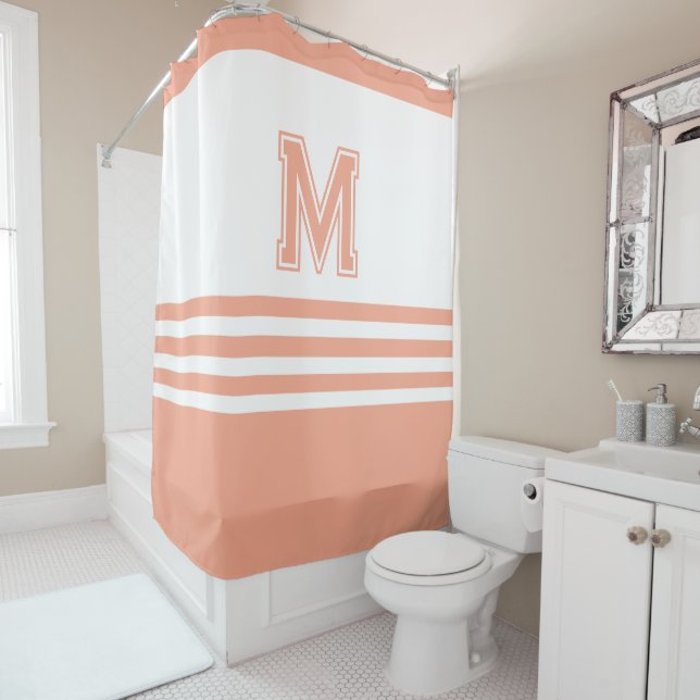 Elegant Modern Personalized Monogram Peach  (In Situ)
