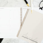 Elegant Modern Personalized With Name Monogram Planner<br><div class="desc">Elevate your planning and organization with our Cream Coloured Elegant Modern Personalized With Name Monogram Planner. This meticulously designed planner seamlessly blends modern aesthetics with a personalized touch, making it a sophisticated and practical tool for staying on top of your schedule and tasks. Featuring your name and a monogram, this...</div>