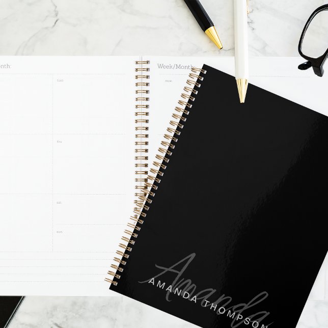 Elegant Modern Personalized With Name Monogram Planner (Creator Uploaded)