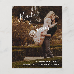 Elegant Modern Photo Budget Wedding Program