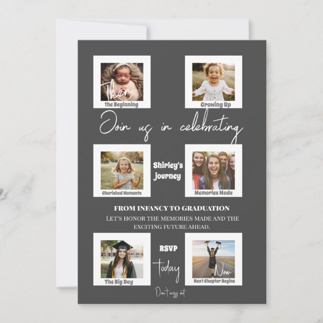 Elegant Modern Photo Class of 2024 Graduation Invitation (Front)