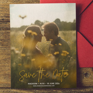 Elegant Modern Photo Save the Date Card