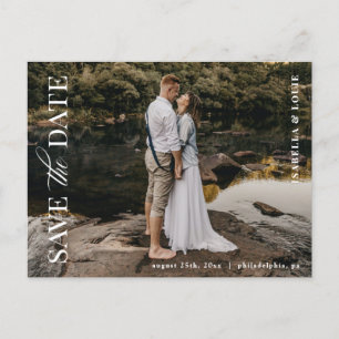 Elegant Modern Photo Save the Date Postcard