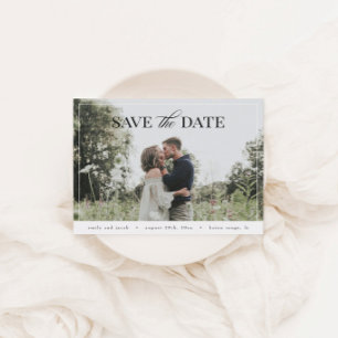 Elegant Modern Photo Save the Date Postcard
