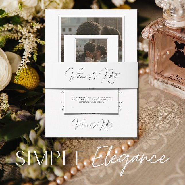 Elegant Modern Photo Wedding Invitation (Creator Uploaded)