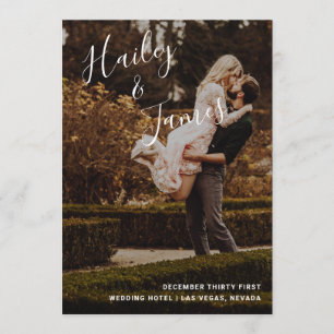 Elegant Modern Photo Wedding Program
